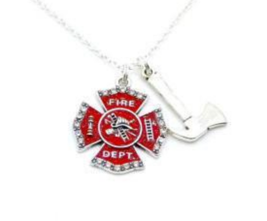 Firefighter Maltese Cross Necklace