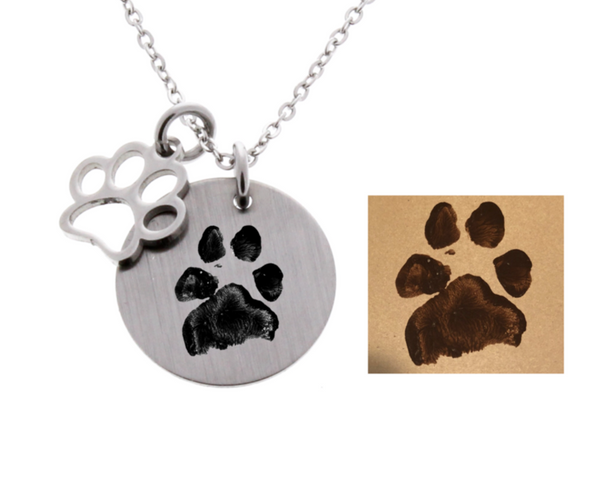 Paw Print Necklace - Real paw print!