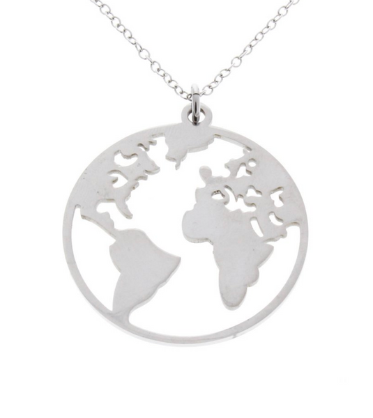 World Map Globe Necklace