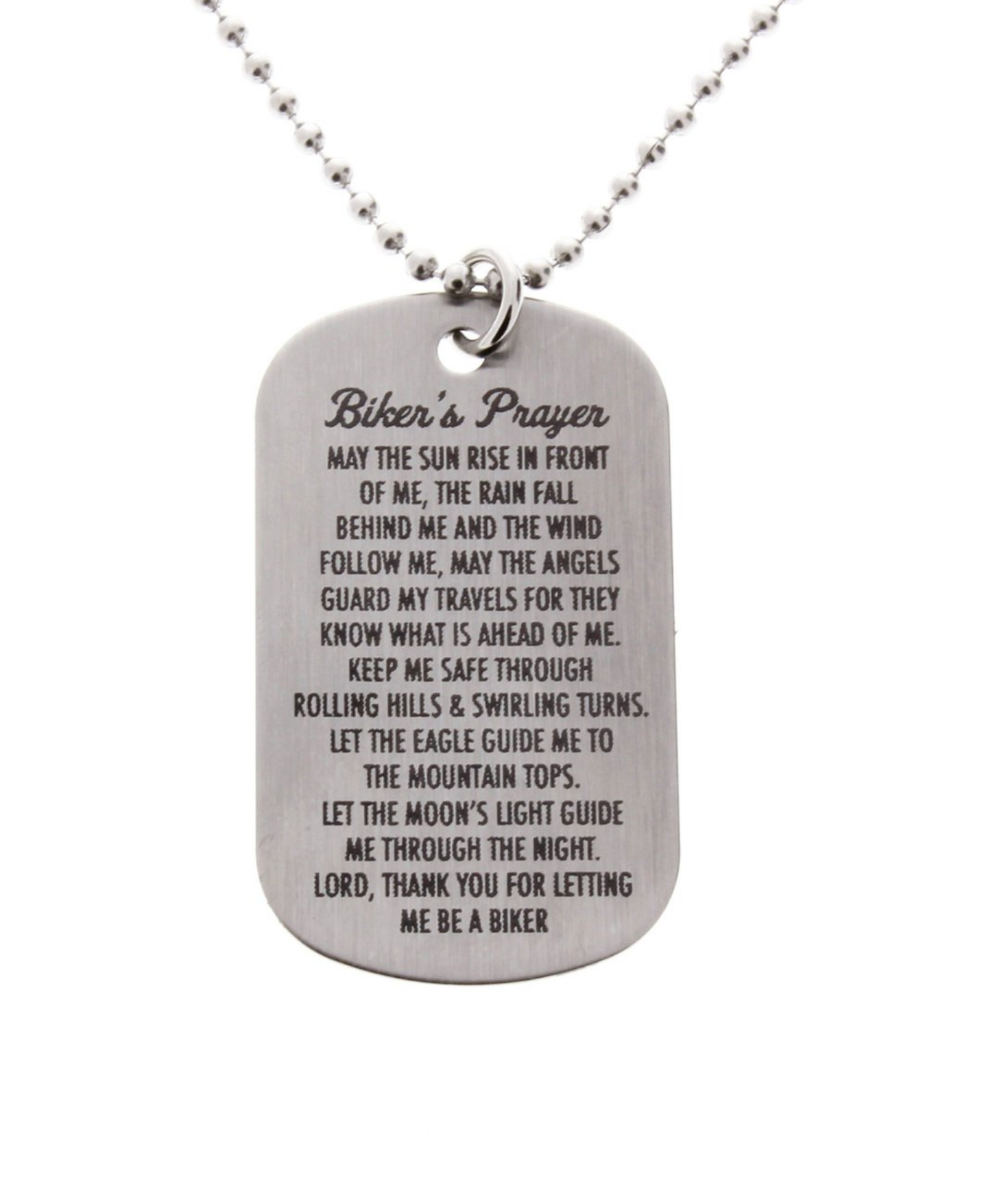 Bikers Prayer Necklace