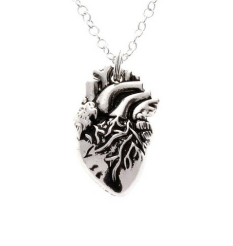 Human Anatomical Heart Necklace