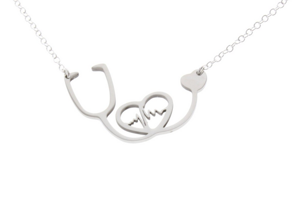 Heart EKG Stethoscope Necklace