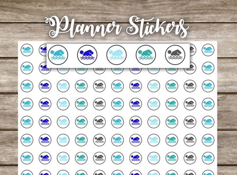 Planner Stickers- Swim stickers