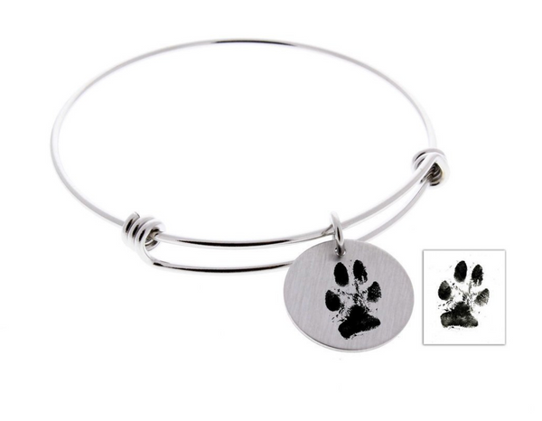 Handprint or Footprint, Bangle Bracelet (Customize!)