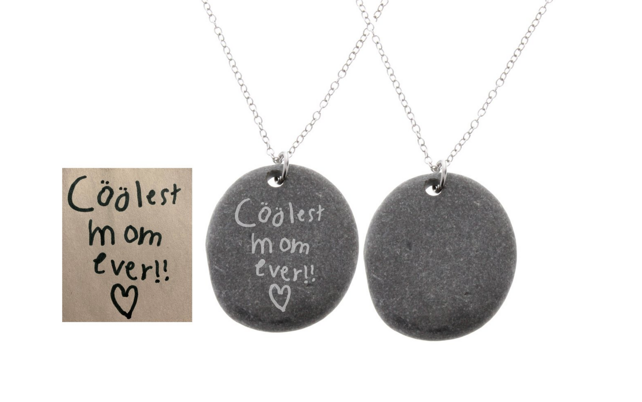 Stone Necklace - Real Handwriting