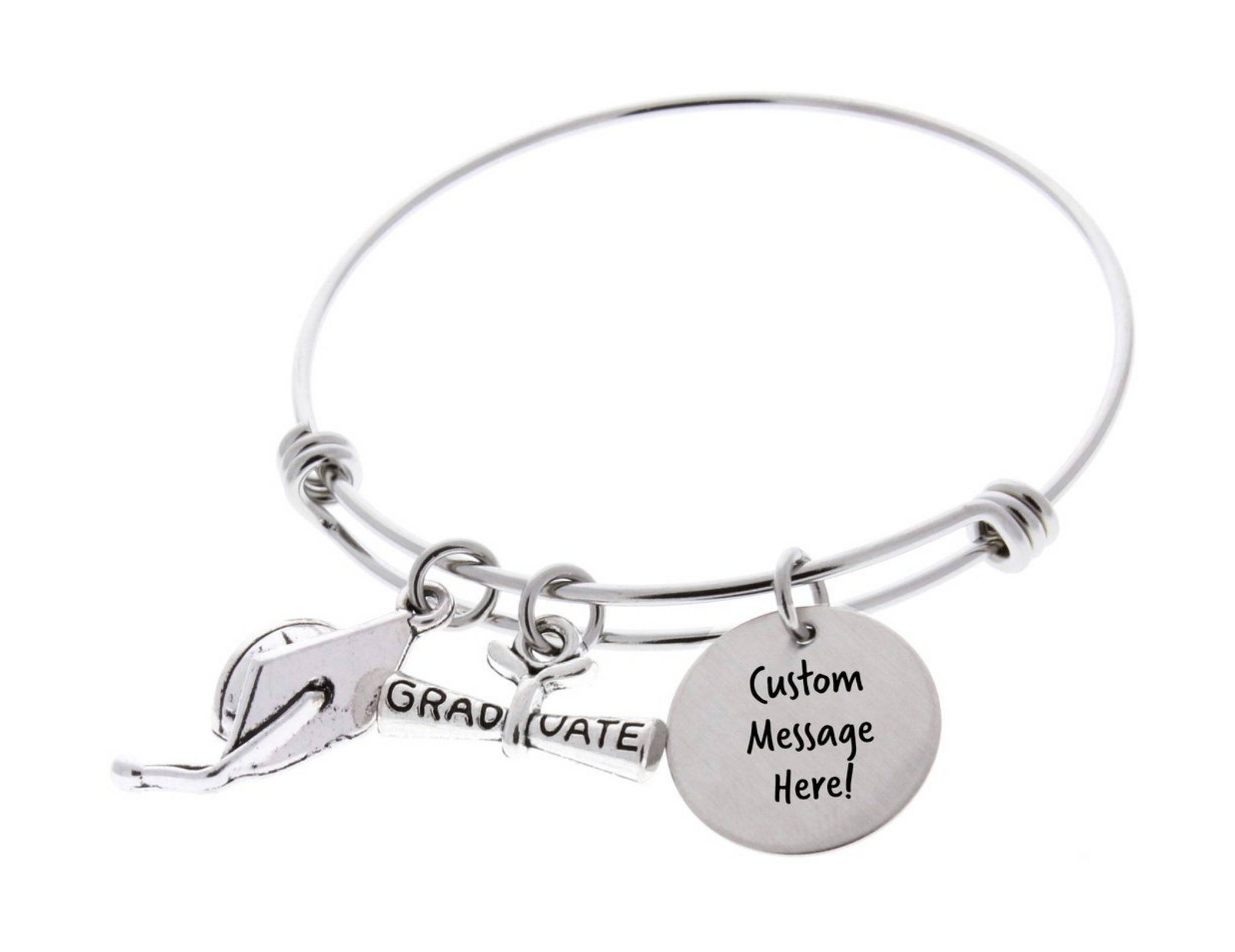 Graduation Bangle Bracelet- Personalize