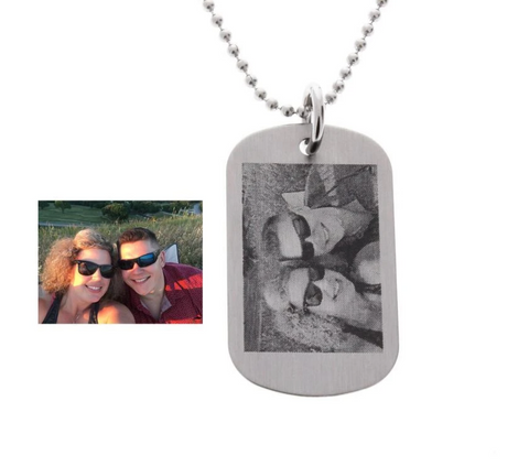 Wedding Keepsake - Mens Photograph Necklace