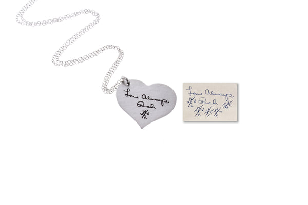 Handwriting Heart Necklace