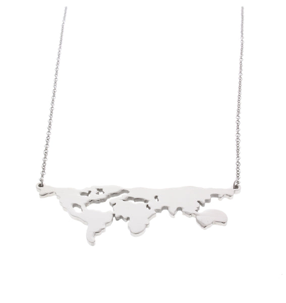 World Map Necklace