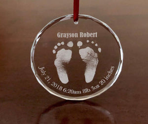 Baby Footprints Ornament