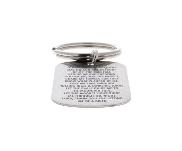 Bikers Prayer Dog Tag Keychain - Anomaly Creations & Designs