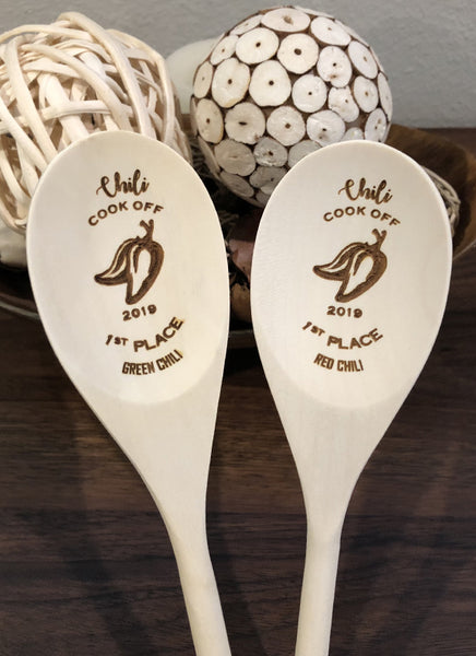 Chili Cook Off Wooden Spoon (customize)