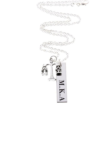 Scales of Justice Necklace - Custom Bar Necklace