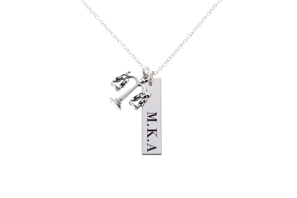Scales of Justice Necklace - Custom Bar Necklace