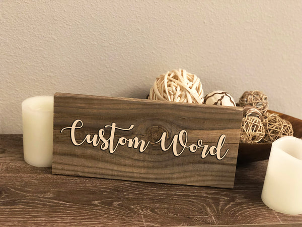 Custom Name Wood Sign