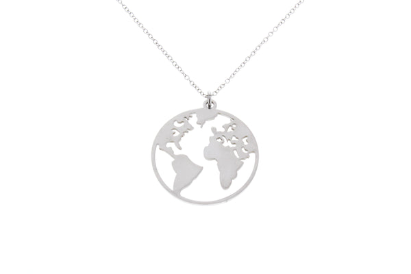 World Map Globe Necklace