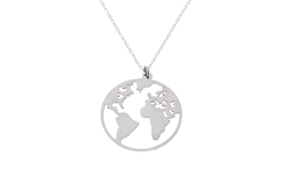 World Map Globe Necklace