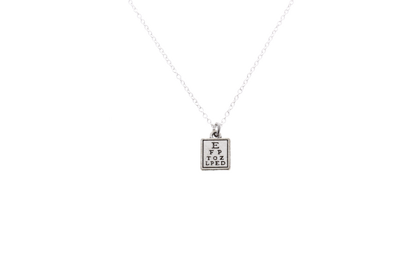 Snellen Eye Chart Necklace