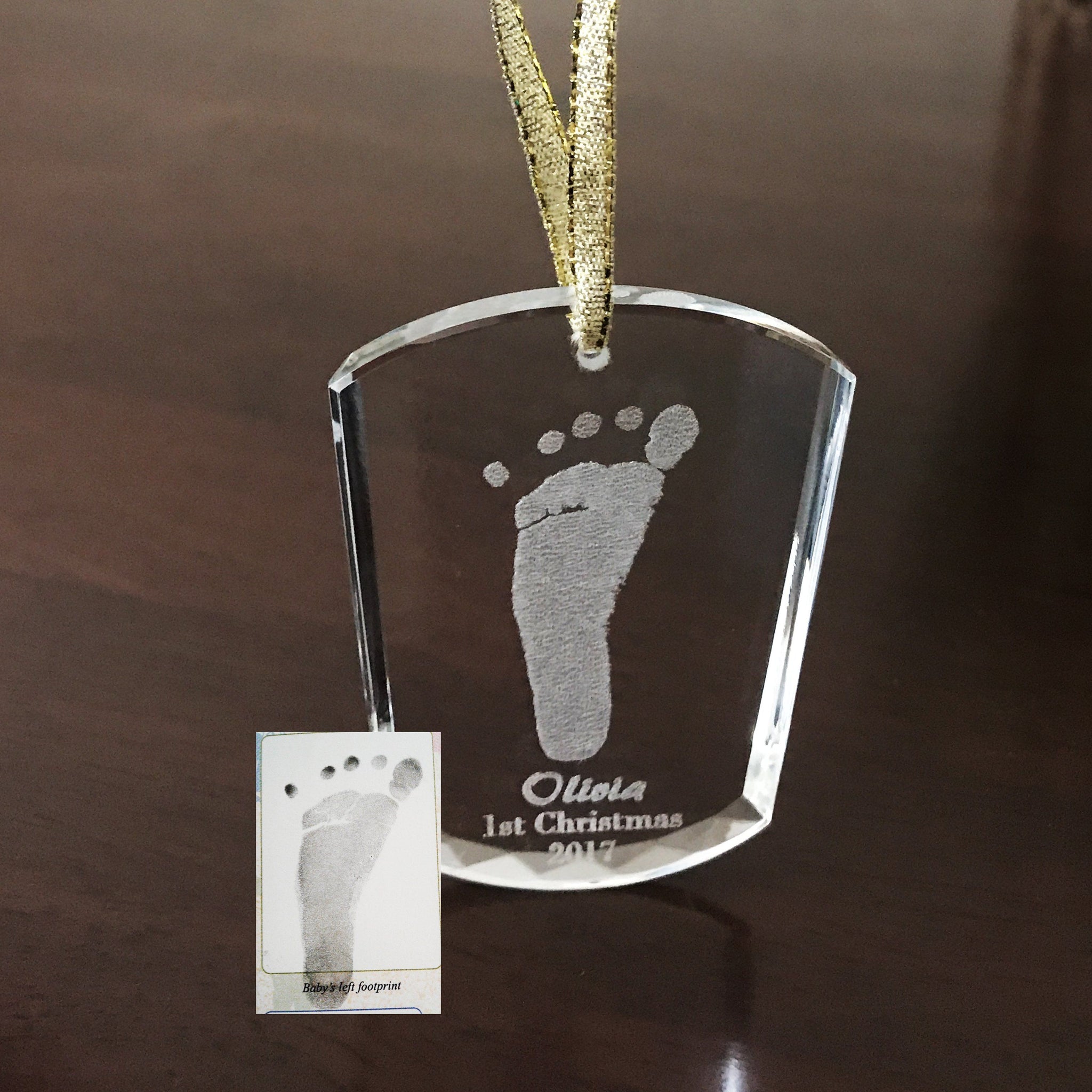 Baby Footprint Christmas Ornament