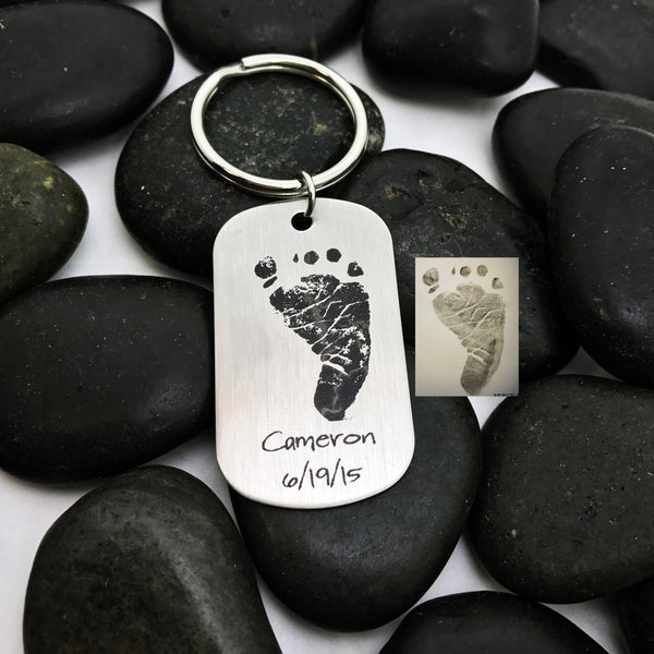 Baby Footprints Keychain- Customize