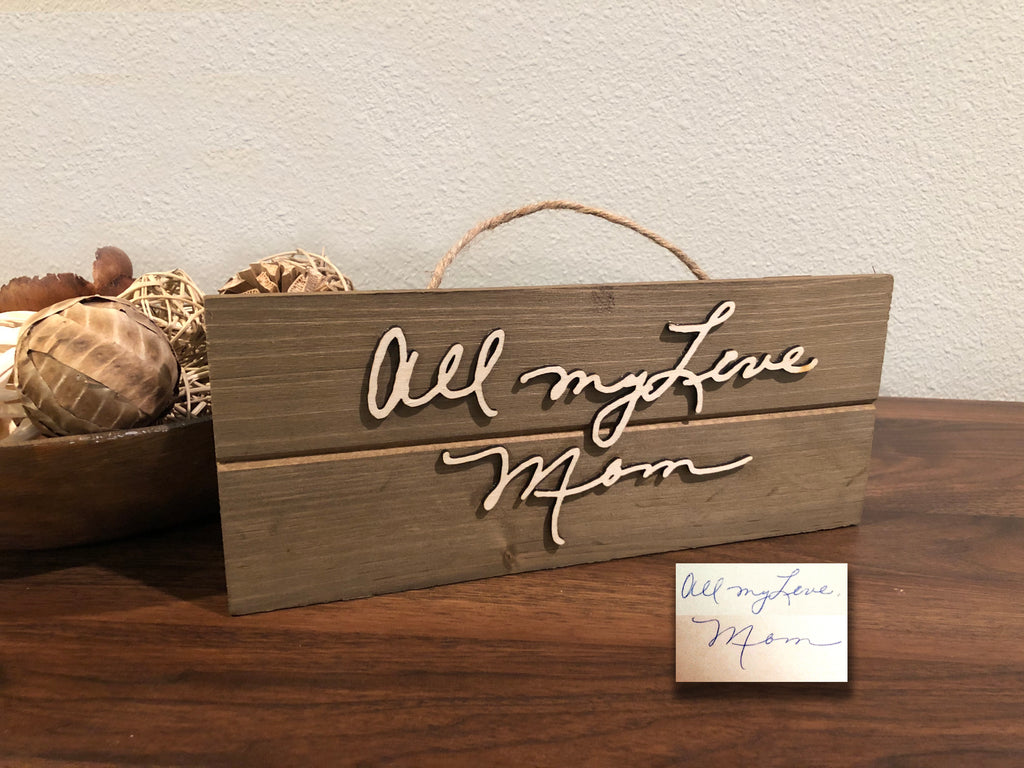 Actual Handwriting Wood Sign, 3D handwriting wood sign – Anomaly ...