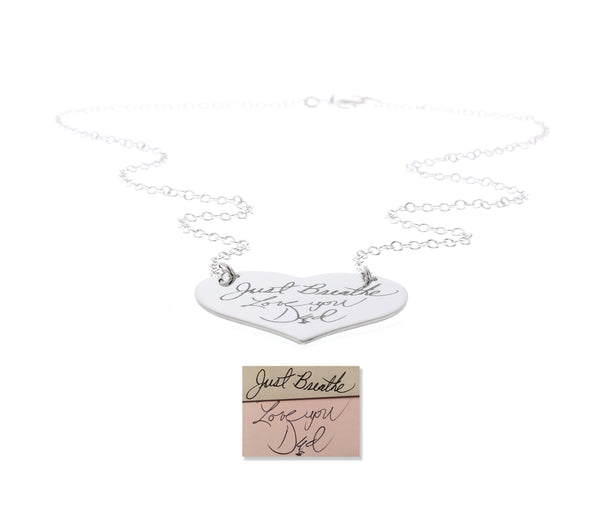 Handwriting Heart Necklace
