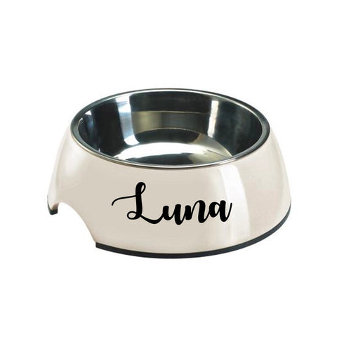 Pet Bowl Vinyl Name Decal