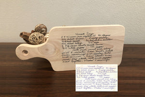 Recipe Cutting Board (Actual Handwritten Recipe)