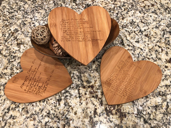 Recipe Cutting Board (Actual Handwritten Recipe)