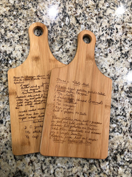 Recipe Cutting Board (Actual Handwritten Recipe)