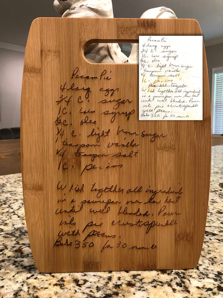 Recipe Cutting Board (Actual Handwritten Recipe)