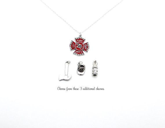 Firefighter Maltese Cross Necklace