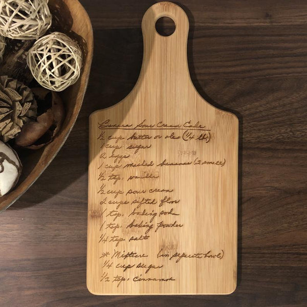 Recipe Cutting Board (Actual Handwritten Recipe)