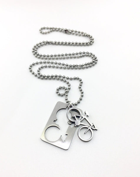Bicycle Necklace - His & Her's