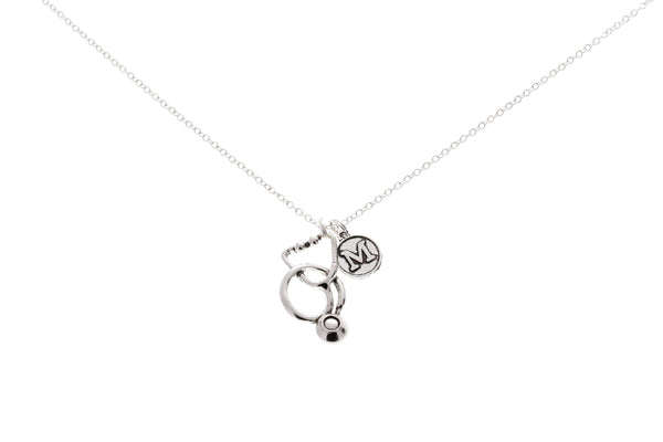 Stethoscope Necklace With Initial