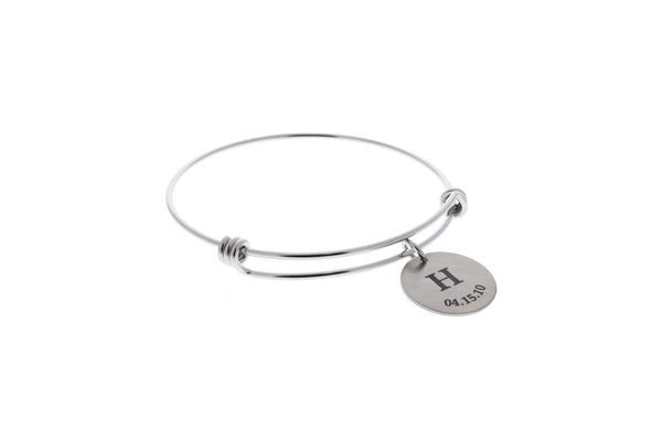 Initials Bangle Bracelet