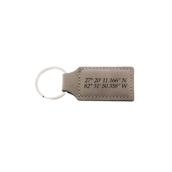 Actual handwriting leather keychain