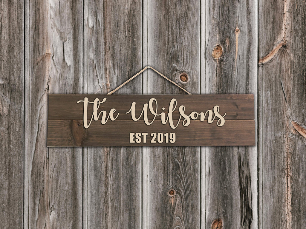 Last name sign, family name signs, custom wood signs, wood pallet sign Anomaly Creations