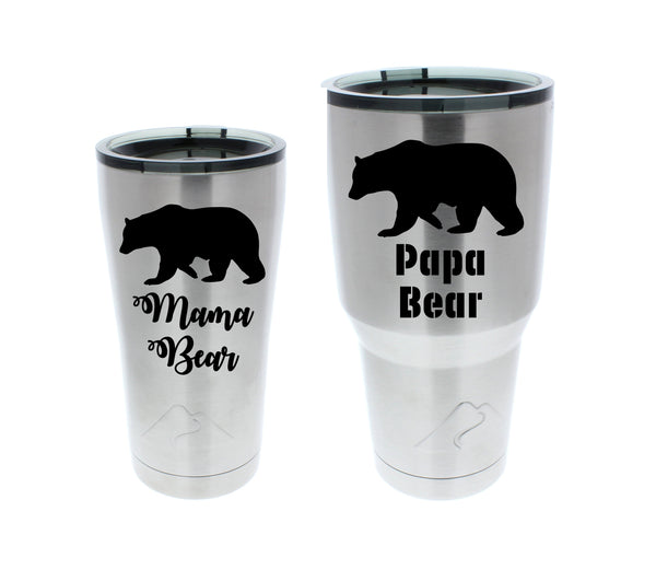 Papa Bear Stainless Steel Tumbler