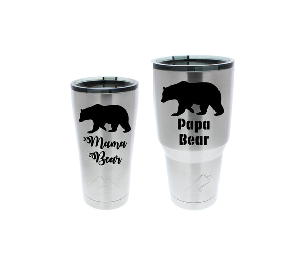 Papa Bear Stainless Steel Tumbler