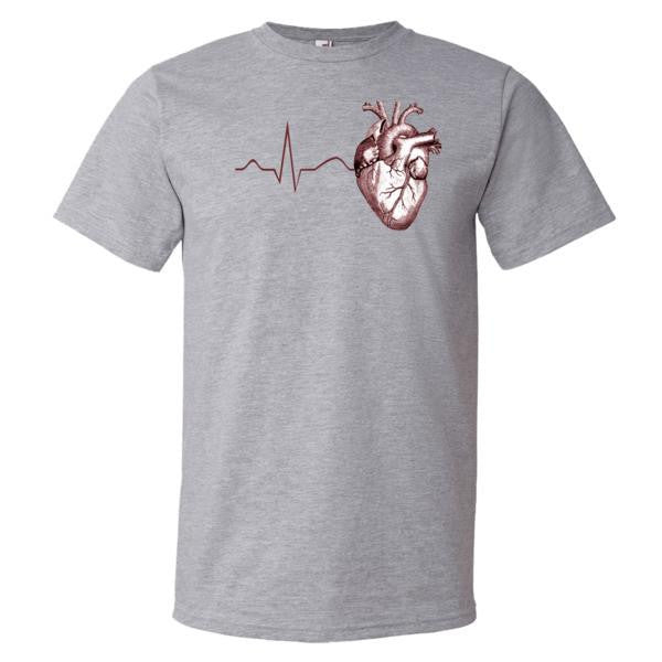 Anatomy Heart ECG Men's T-Shirt - Anomaly Creations & Designs