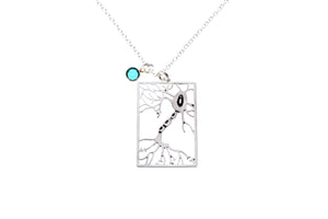 Neuron Necklace with Swarovski Birthstone