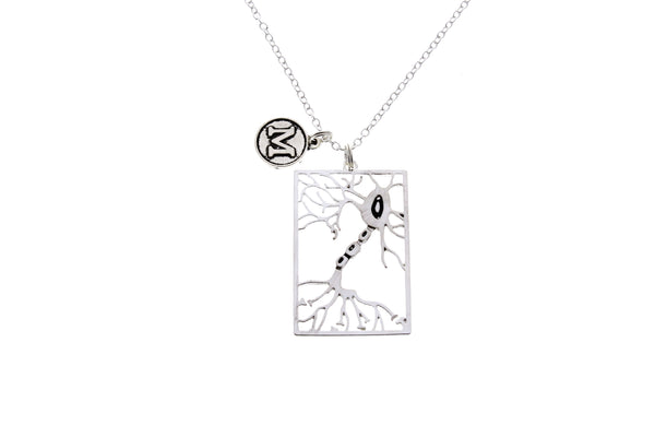 Neuron Necklace with Initial Charm