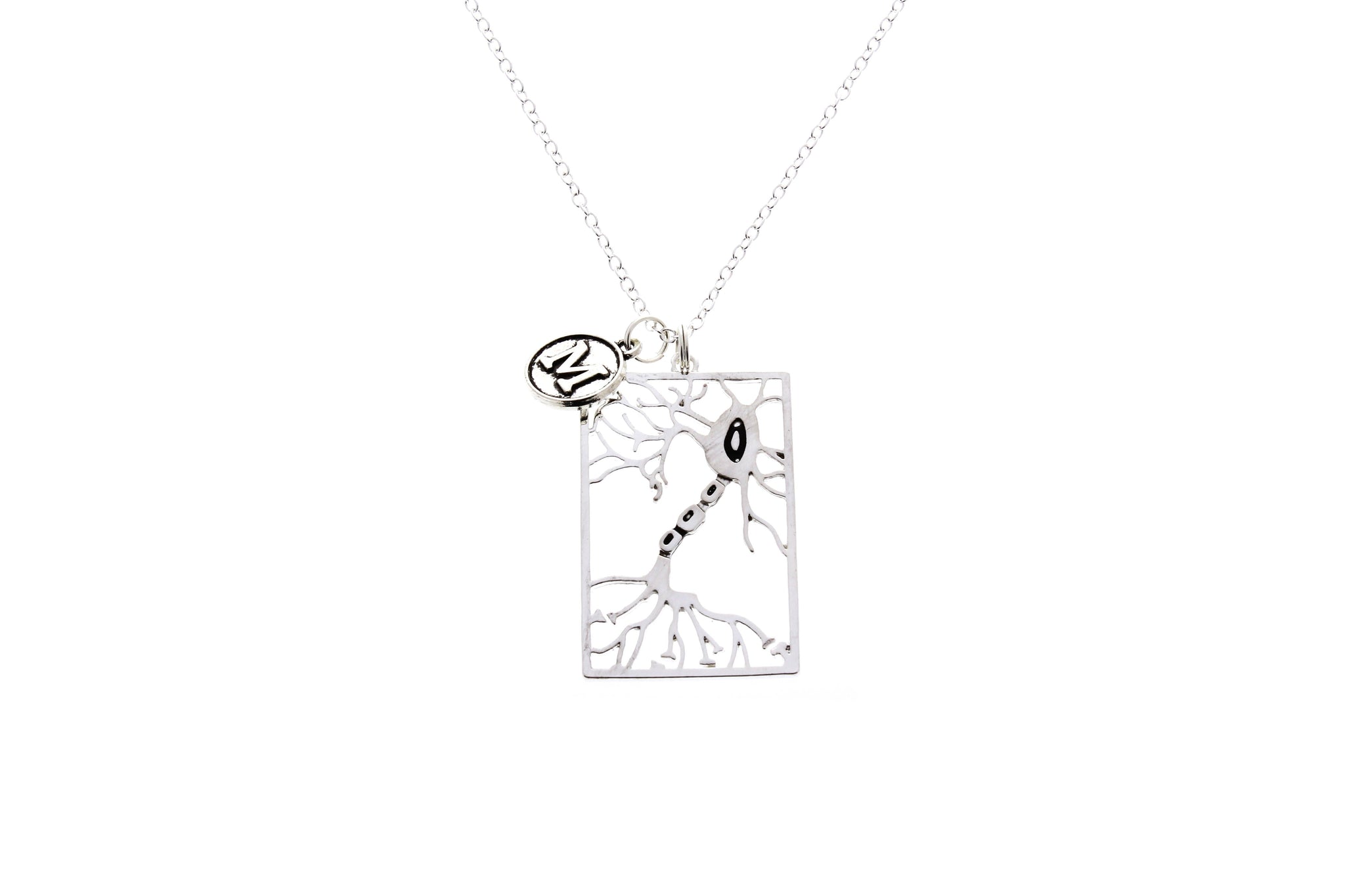 Neuron Necklace with Initial Charm