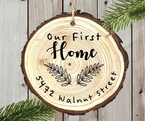 Wood Ornament - Our First Home