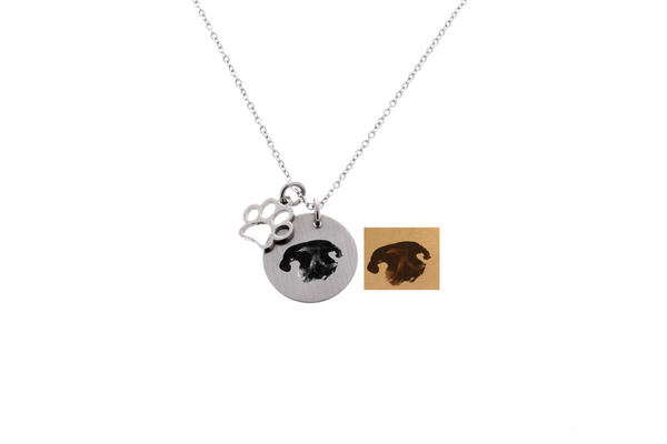 Paw Print Necklace - Real paw print!