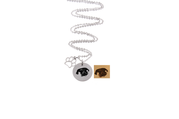 Paw Print Necklace - Real paw print!