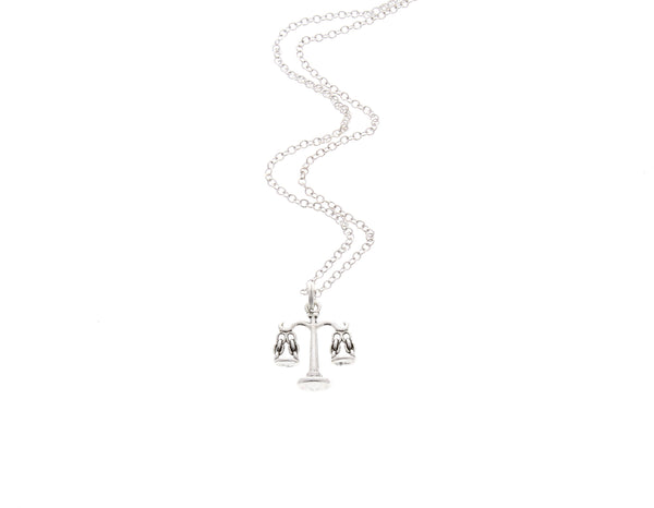 Scales of Justice Necklace with Swarovski Birthstone