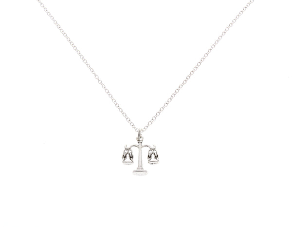 Scales of Justice Necklace with Swarovski Birthstone