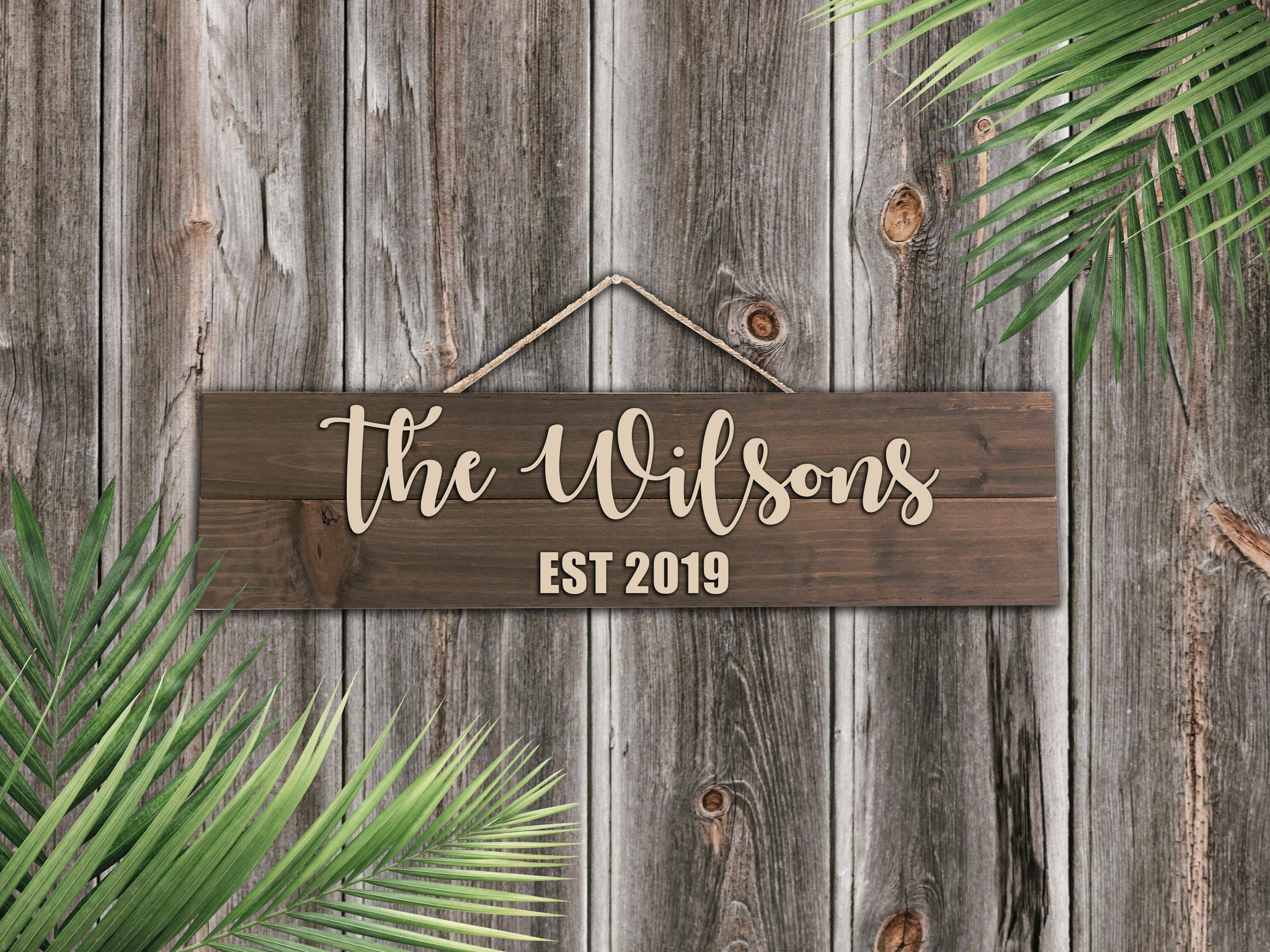 Last Name Wood Sign